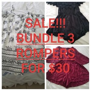 3 ROMPERS FOR THE PRICE OF 1